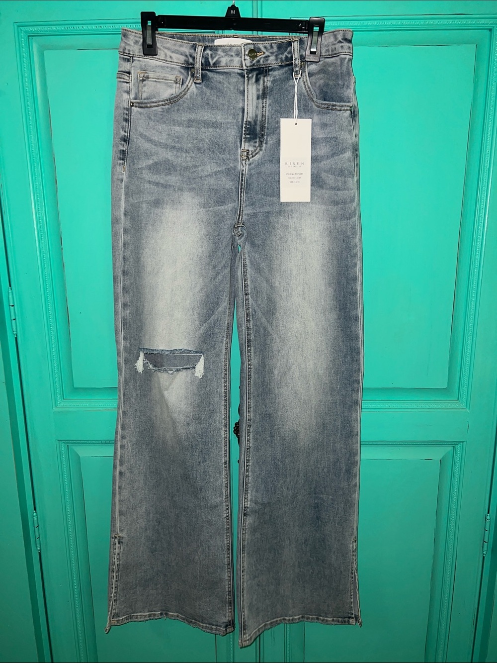 Risen Light Wash Denim Jeans
